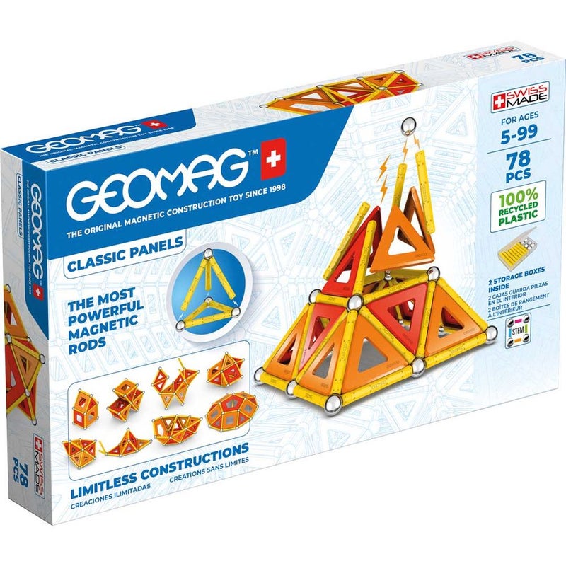Geomag - Educational Classic Panels And Magnetic Rods 78 Pieces - 472 - Image 1
